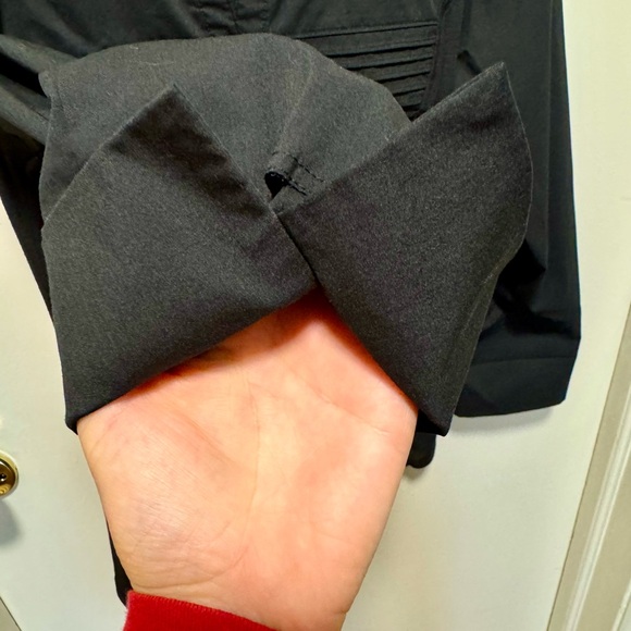 ZAC & RACHEL BUTTON DOWN BLACK TOP
3/4 CUFF SLEEVE RIBBED KNIT INSERTS SIZE M - Picture 5 of 9